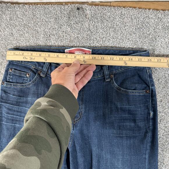 Gap Jeans Womens 8L Blue Essential Fit Dark Wash Stretch Straight Leg Mid Rise - Picture 2 of 14